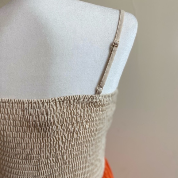 Flying Tomato Boho Embroidered Bustier Corset Top Orange Summer Dress Small - Picture 10 of 15